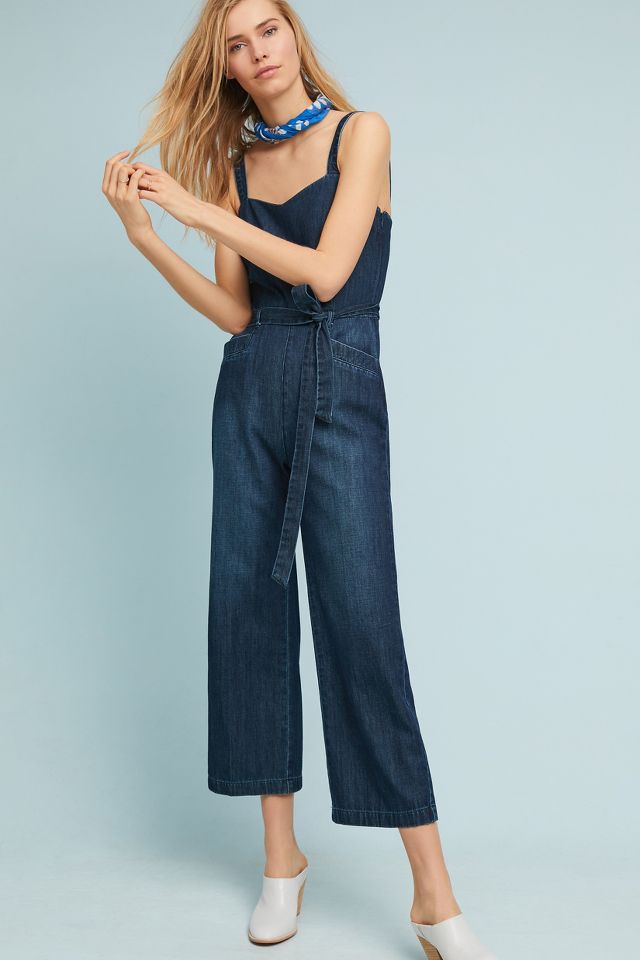 Paige Emma Cropped Flare Jumpsuit | Anthropologie