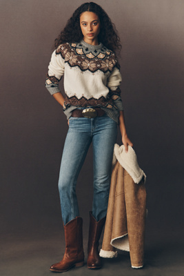 Paige Manhattan High-rise Bootcut Jeans In Multi