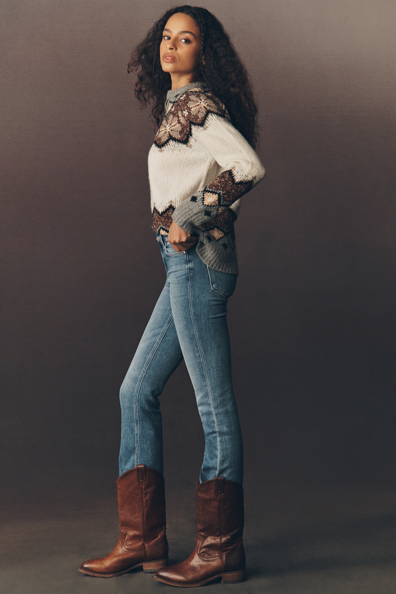 PAIGE Petite High-Rise Manhattan Jeans