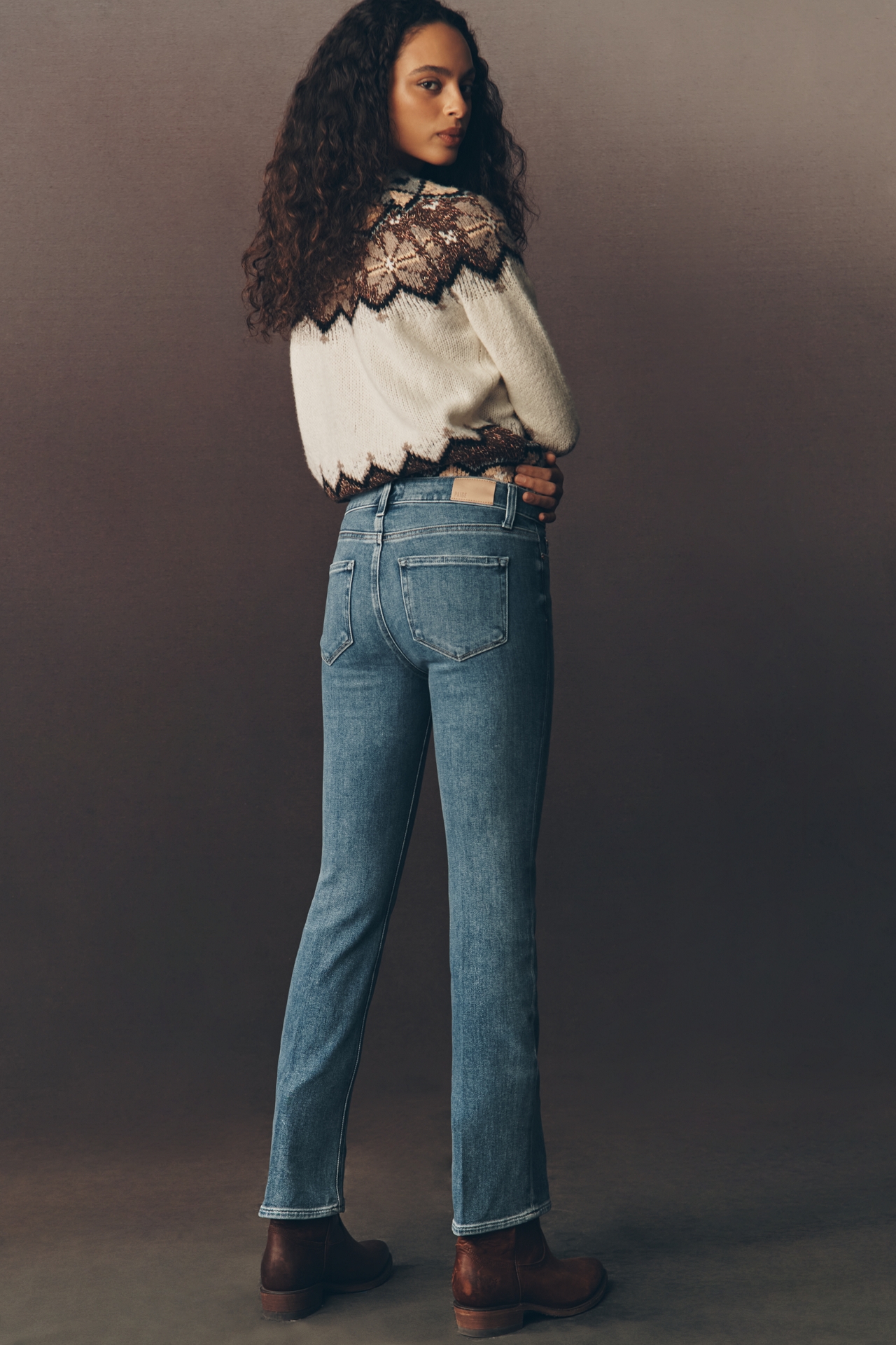 PAIGE Petite High-Rise Manhattan Jeans