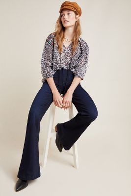 Paige Genevieve High-Rise Flare Jeans | Anthropologie