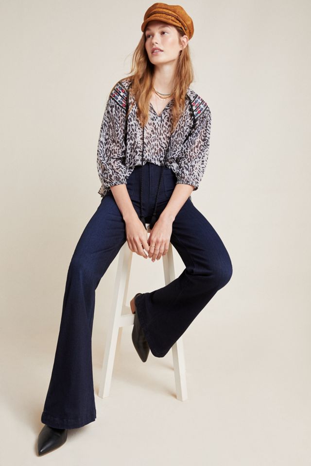 Paige Genevieve High-Rise Flare Jeans