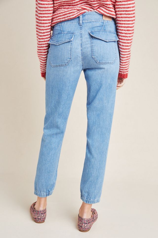 Paige Mayslie High-Rise Denim Joggers #4