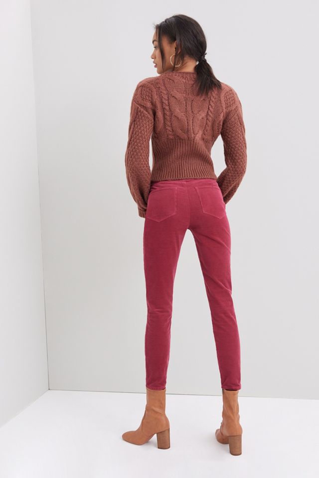Paige Hoxton High-Rise Slim Corduroy Pants #1