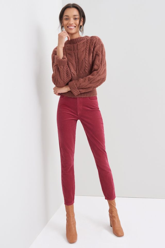 Skinny Pant - Red Corduroy