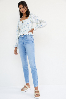 Pantalon Skinny En Cuir Stretch PAIGE Hoxton - Taille 28 - Occasion Très Bon état (petit Trou)