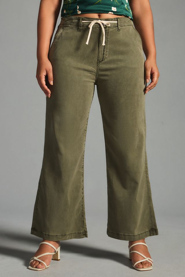 Paige Carly High-Rise Cropped Wide-Leg Jeans #1