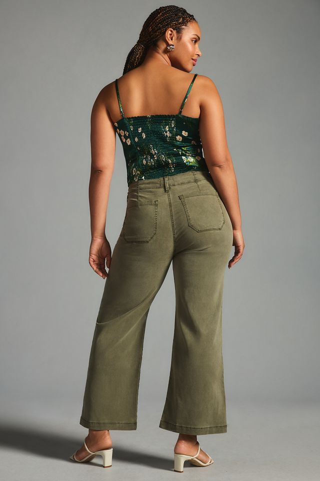 Paige Carly High-Rise Cropped Wide-Leg Jeans #2
