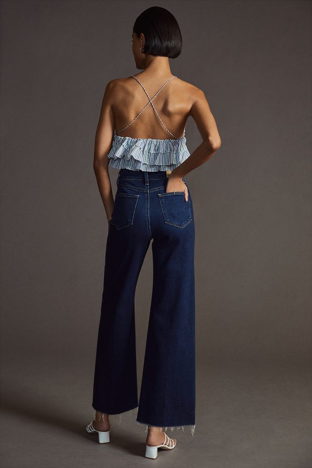 Paige Anessa High Rise Raw-Hem Wide-Leg Jeans #2