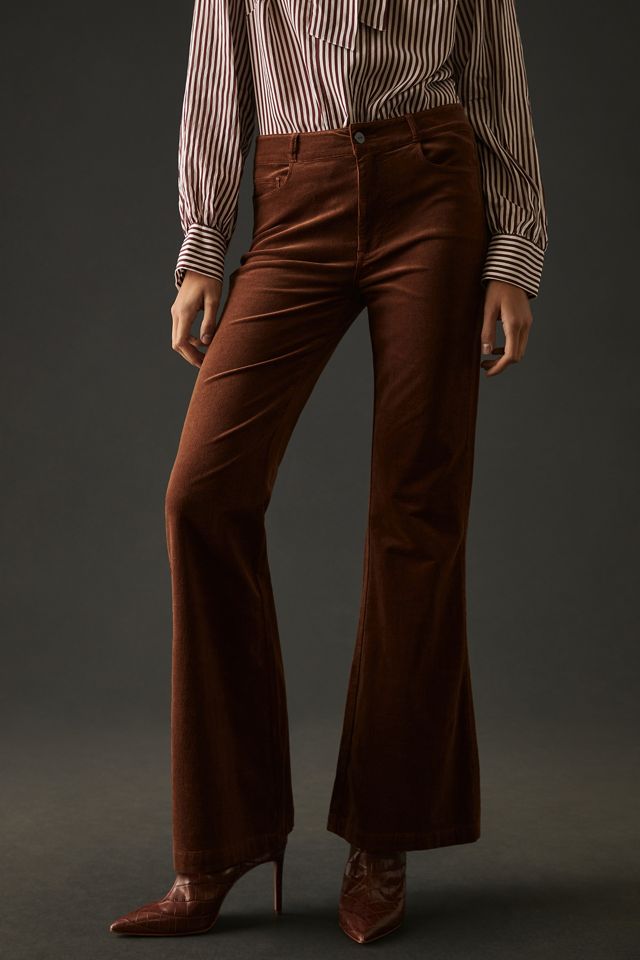 Paige Genevieve Mid-Rise Corduroy Flare Pants #2