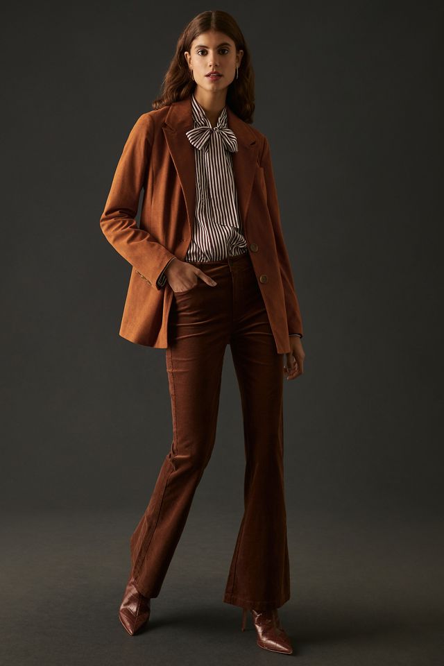 Paige Genevieve Mid-Rise Corduroy Flare Pants #3