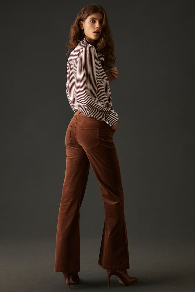 Paige Genevieve Mid-Rise Corduroy Flare Pants #5
