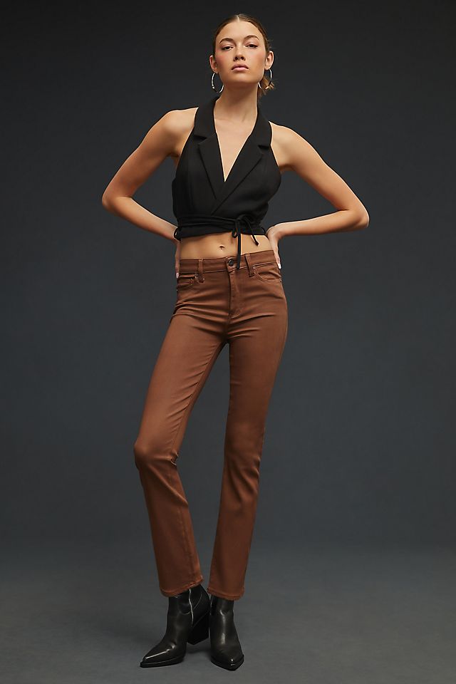 Paige Cindy Mid-Rise Coated Jeans | Anthropologie