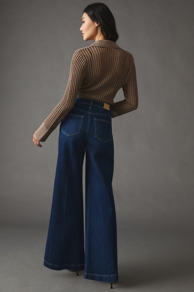 Paige Harper High-Rise Wide-Leg Jeans #4