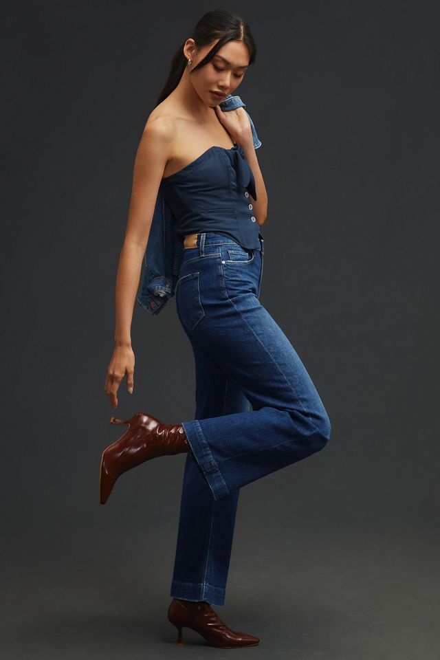 Paige Leenah High-Rise Cropped Wide-Leg Jeans #3