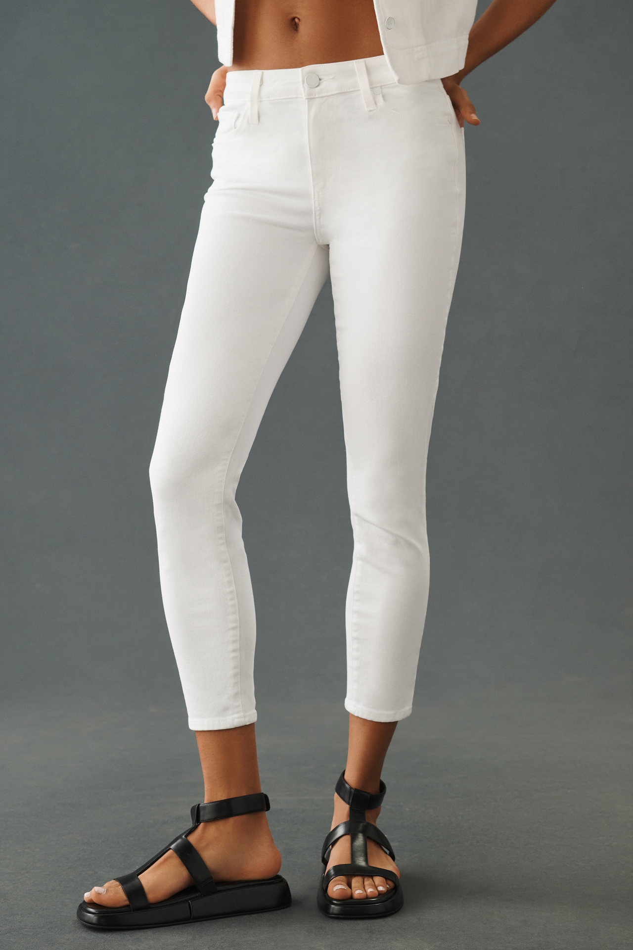 PAIGE Hoxton Mid-Rise Crop Skinny Jeans