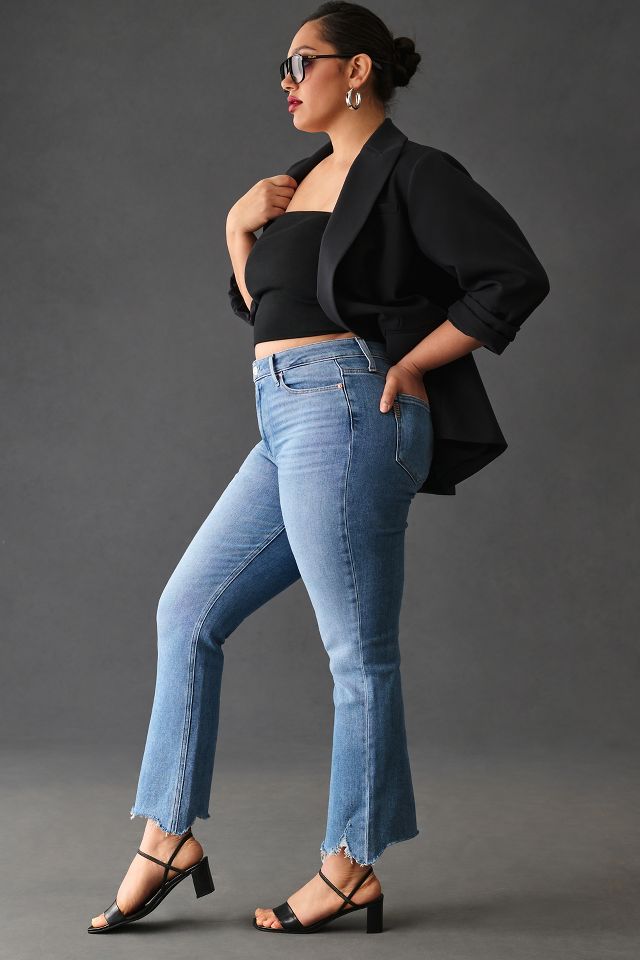 PAIGE Cindy High-Rise Raw Hem Straight Leg Jeans #8