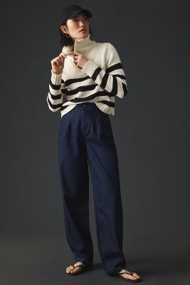 Paige Bella Pleated Trouser Jeans | Anthropologie