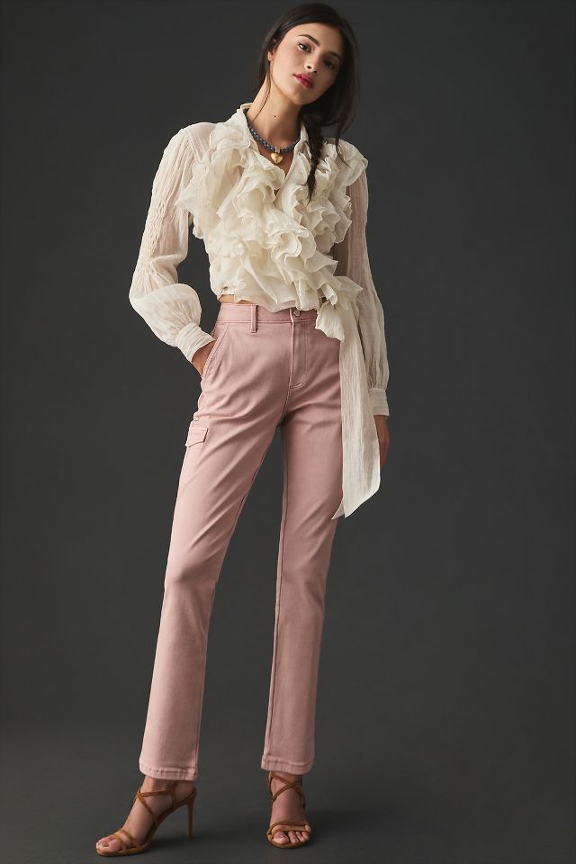 Paige Jolie Mid-Rise Straight Pants | Anthropologie