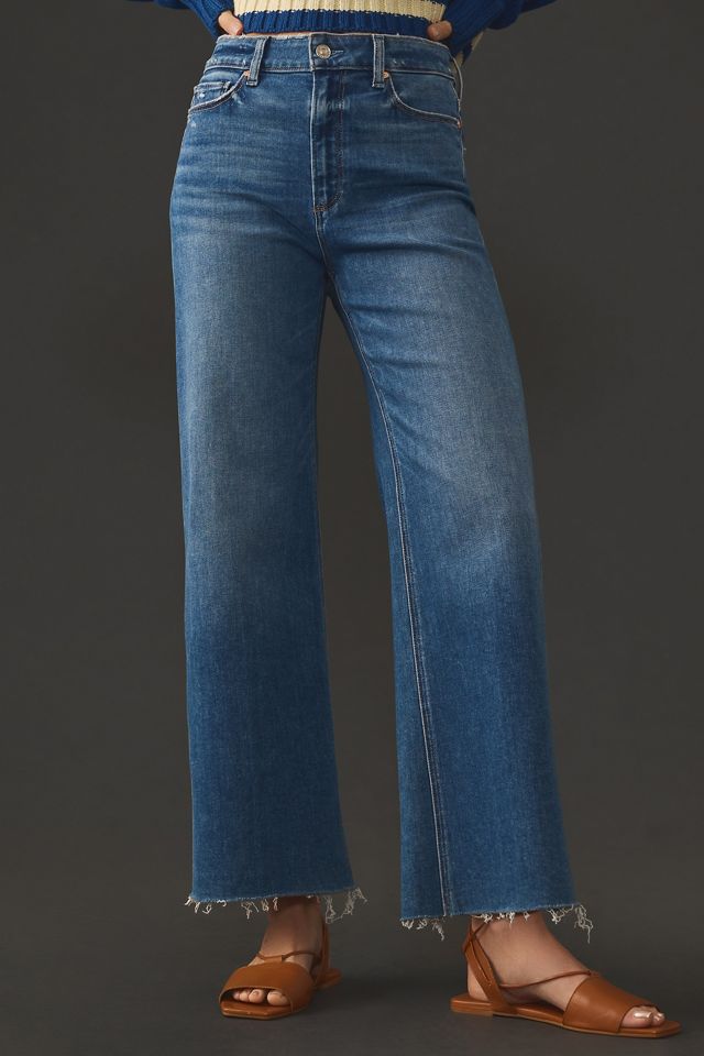 PAIGE Anessa Crop High-Rise Wide-Leg Jeans #1