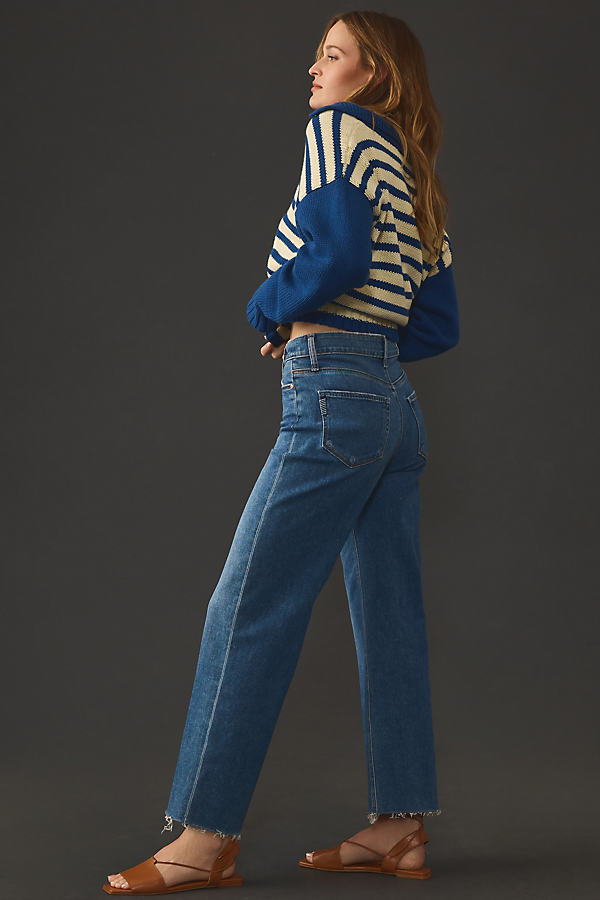Paige Anessa Crop Wide-leg Jeans In Blue