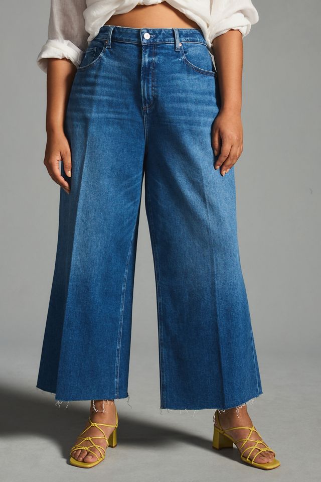 PAIGE Anessa Crop High-Rise Wide-Leg Jeans #7