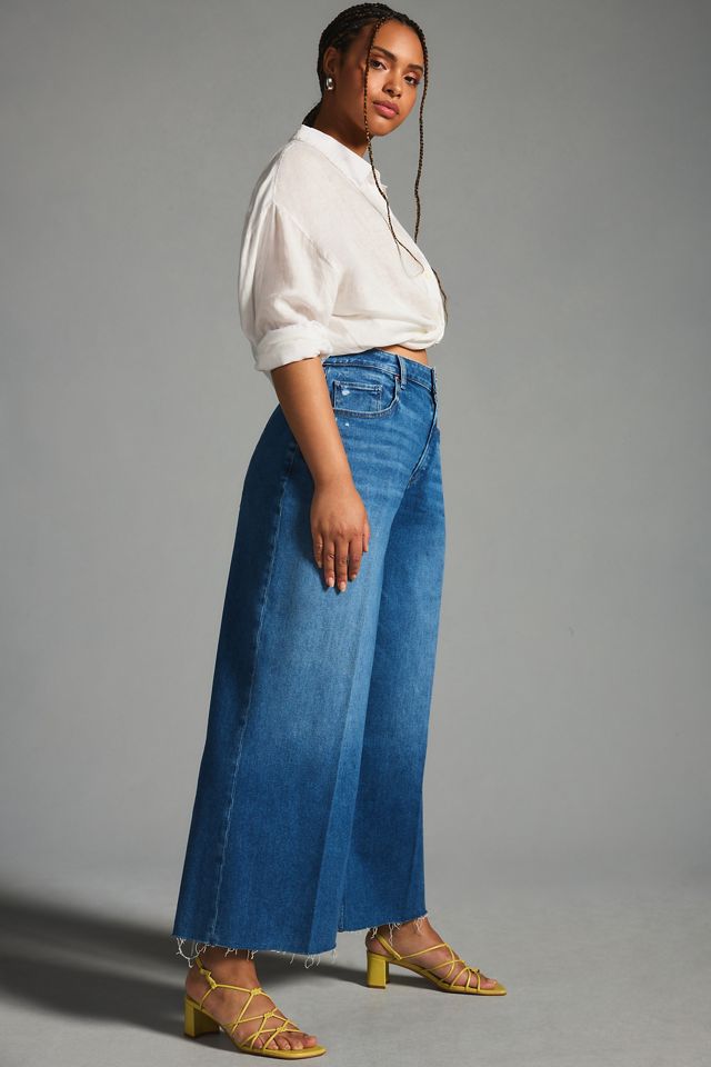 PAIGE Anessa Crop High-Rise Wide-Leg Jeans #8