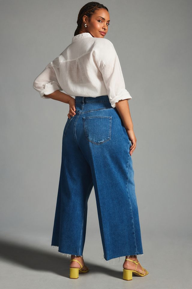 PAIGE Anessa Crop High-Rise Wide-Leg Jeans #9