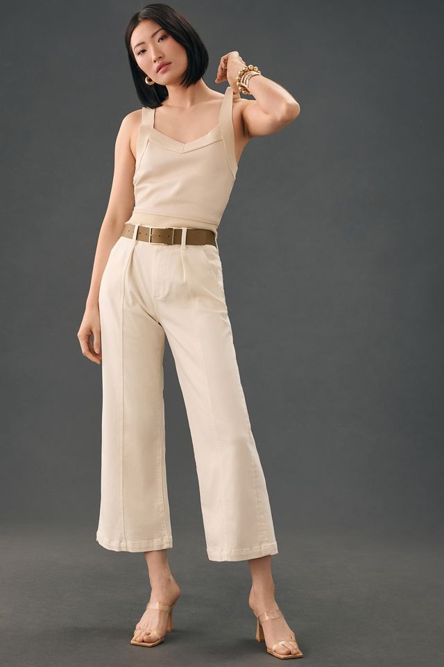 Paige Brooklyn High Rise Cropped Wide Leg Pants