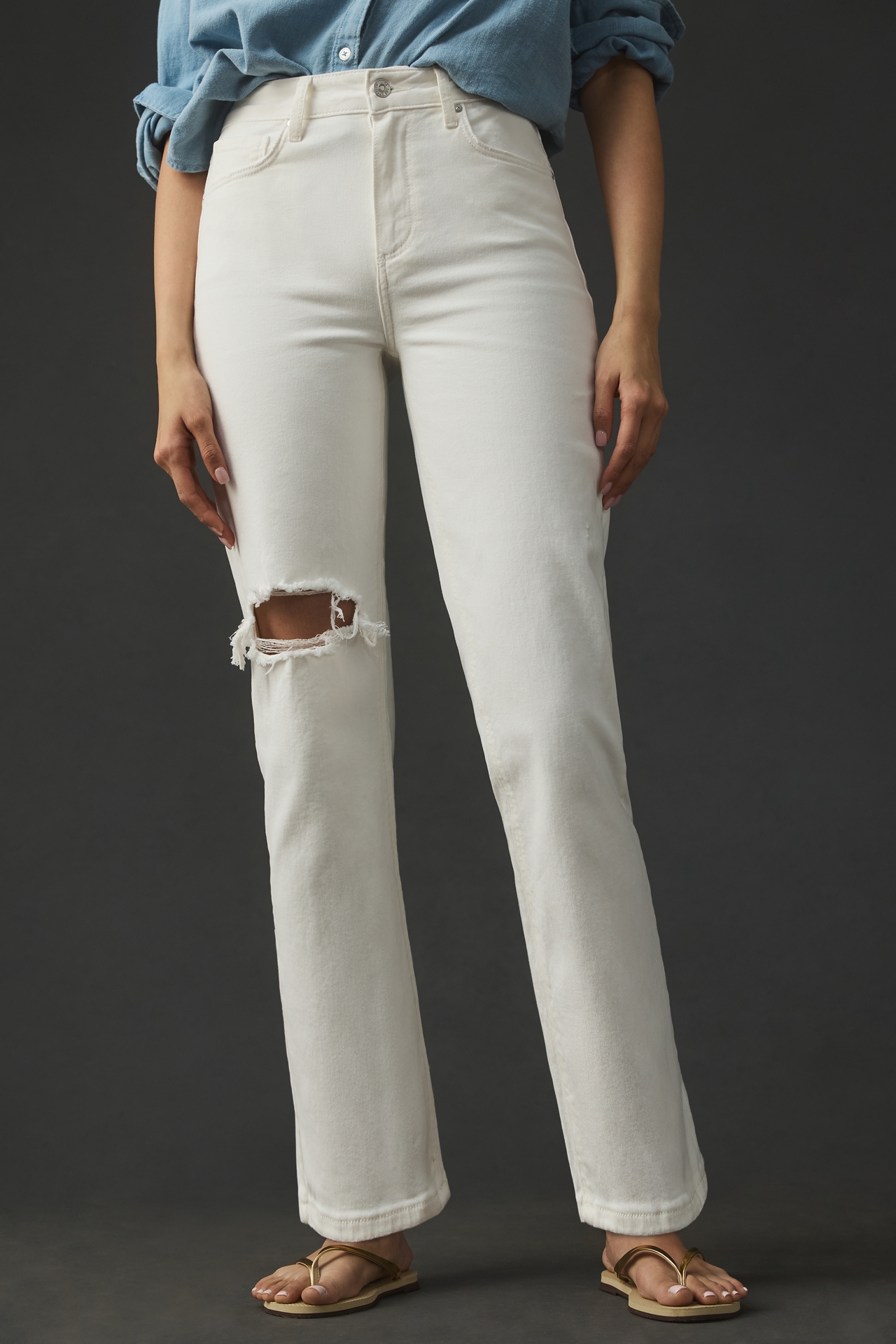 PAIGE Sarah High-Rise Straight-Leg Jeans