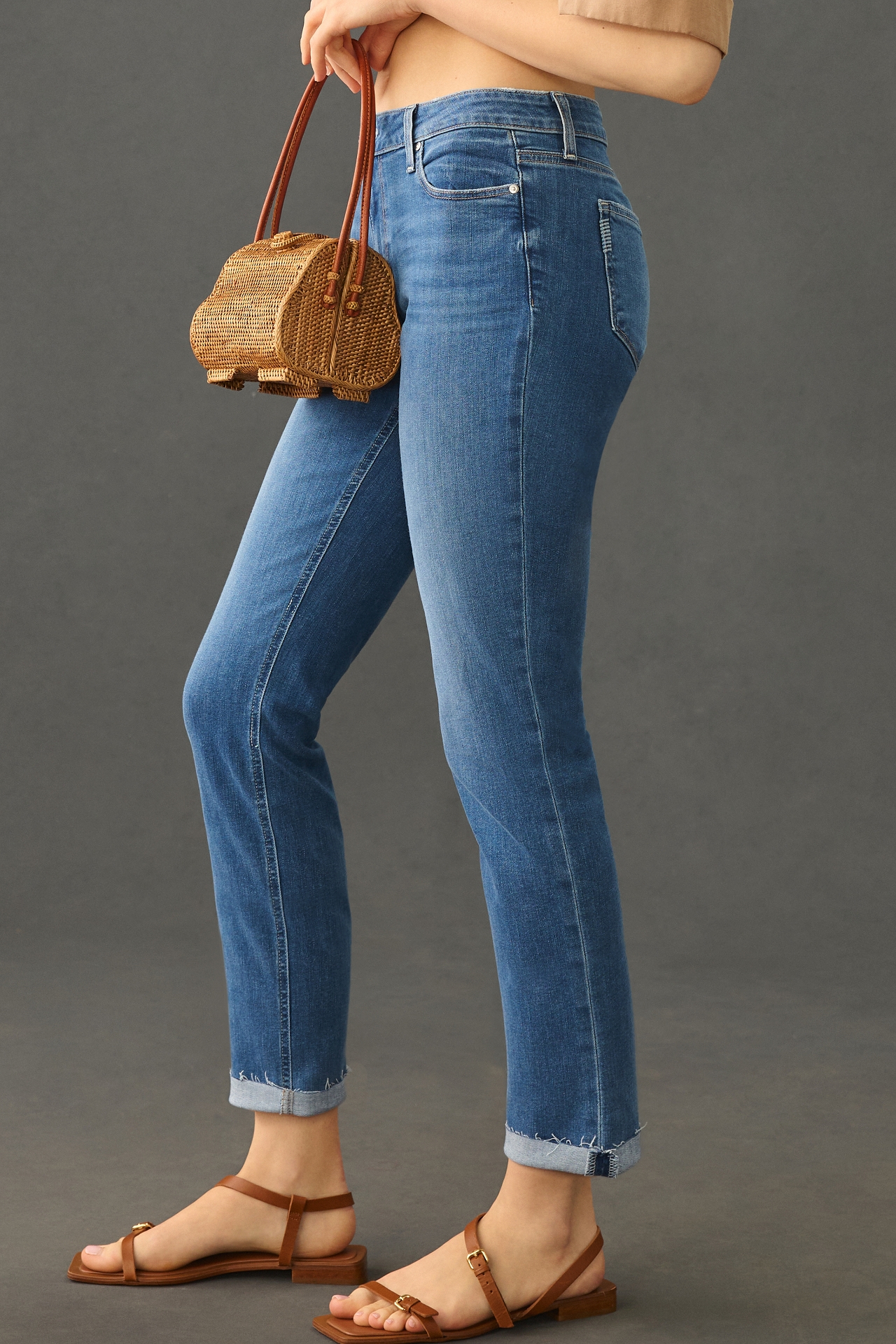 PAIGE Brigitte Mid-Rise Crop Boyfriend Jeans