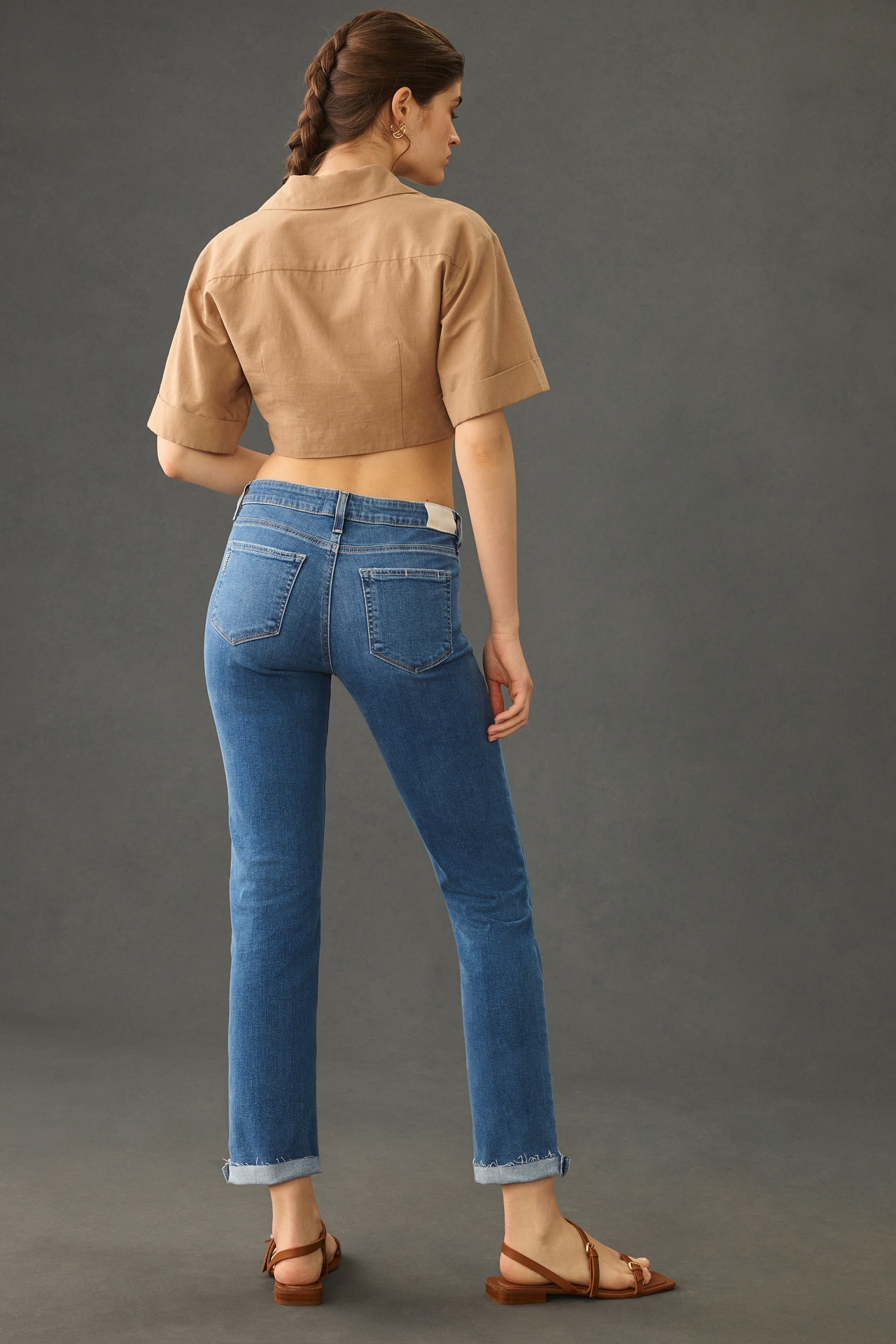 PAIGE Brigitte Mid-Rise Crop Boyfriend Jeans