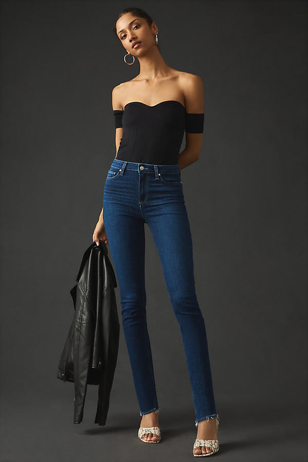 Paige Hoxton High-rise Skinny Jeans In Blue