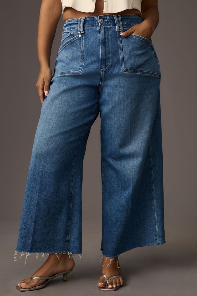 PAIGE Anessa High-Rise Wide-Leg Crop Jeans #8