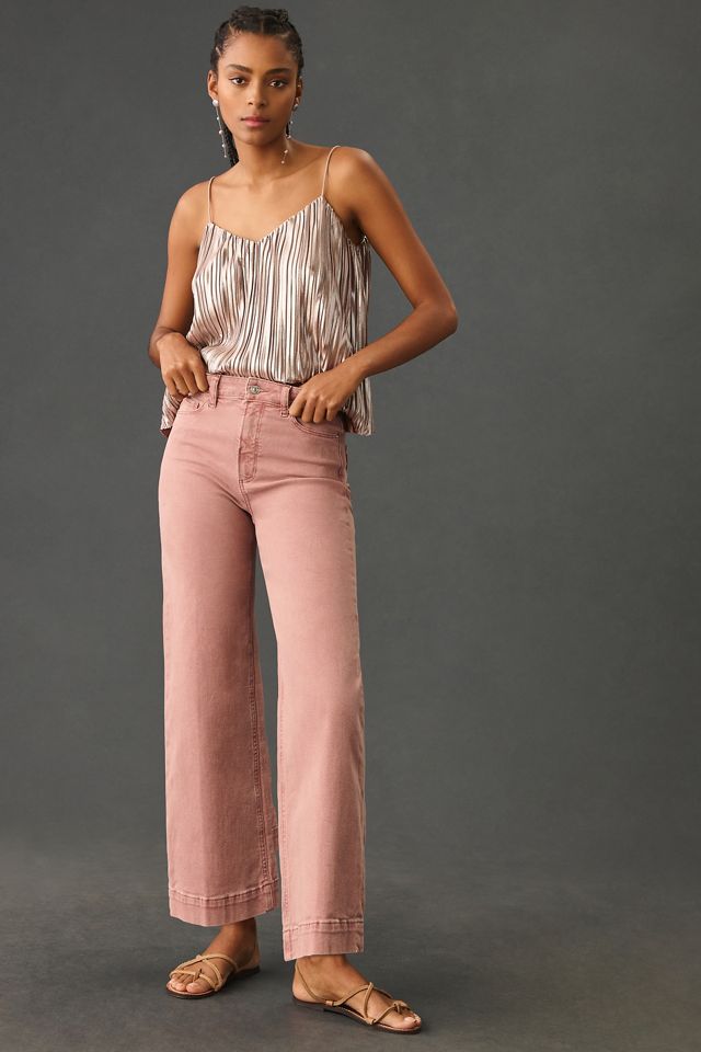 Paige Anessa High-Rise Crop Wide-Leg Jeans | Anthropologie