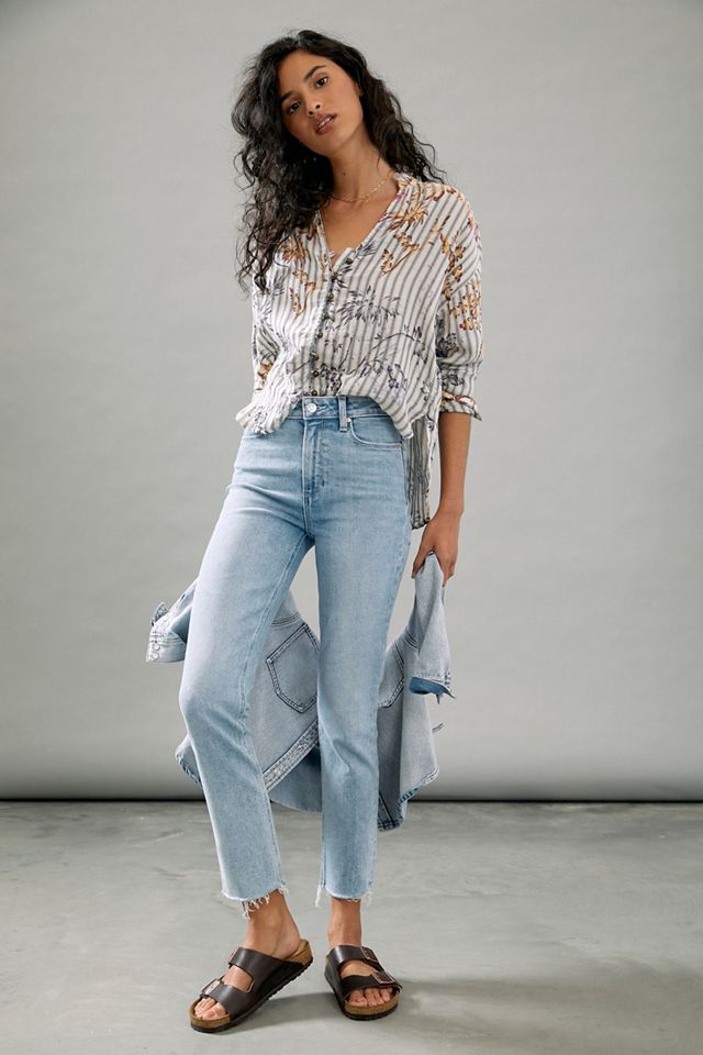 PAIGE Cindy Mid-Rise Slim Straight Jeans #4