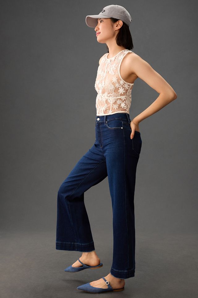 Anessa Crop Wide Leg Jeans Blue