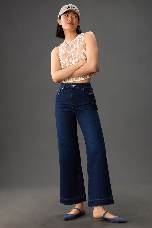PAIGE Anessa High Waist Ankle Wide Leg Jeans