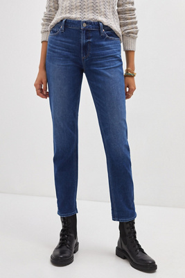 Womens Baggy Jeans Women's Paige High-Rise Brigitte Raw Hem Cuf In