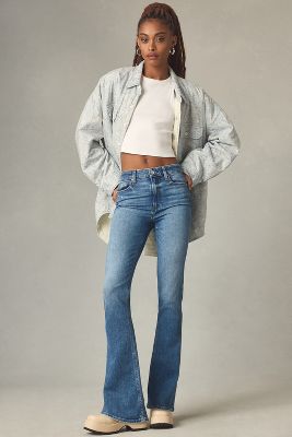 Paige Laurel Canyon High-rise Flare Jeans In Blue