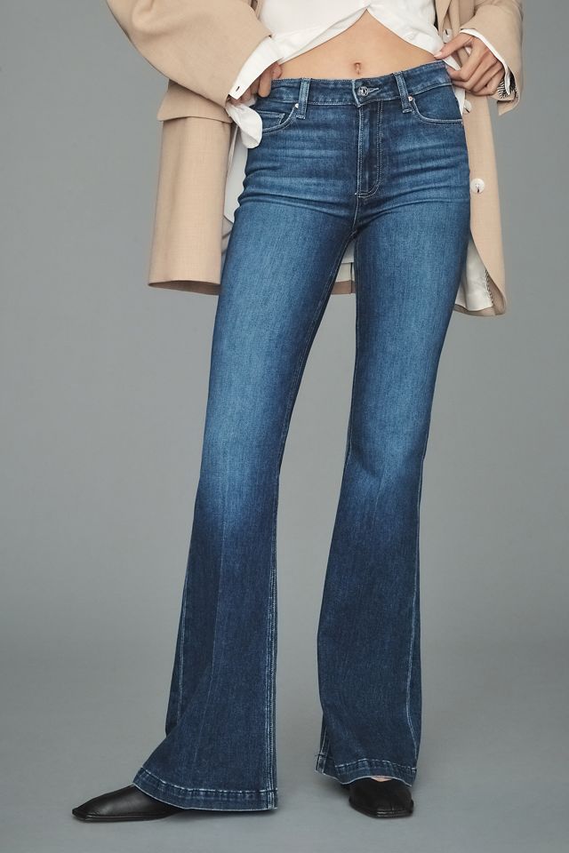 PAIGE Genevieve High-Rise Flare Jeans | Anthropologie