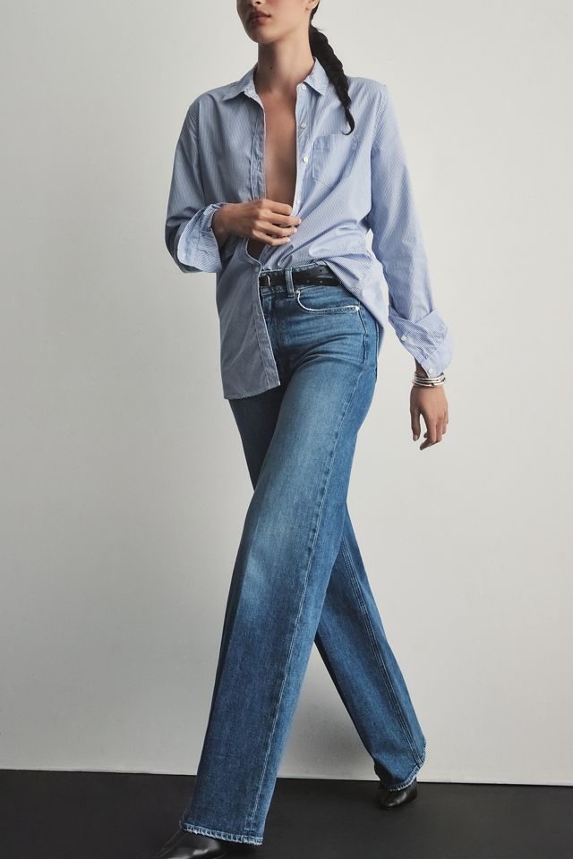 PAIGE Sasha High-Rise Wide-Leg Jeans #1