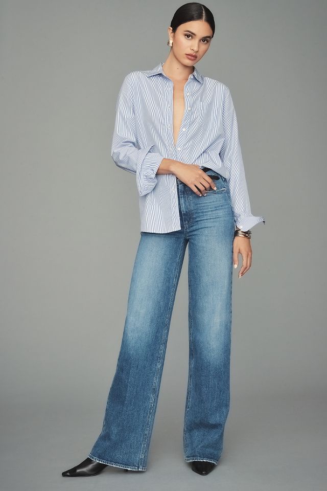 High-waist wideleg jeans