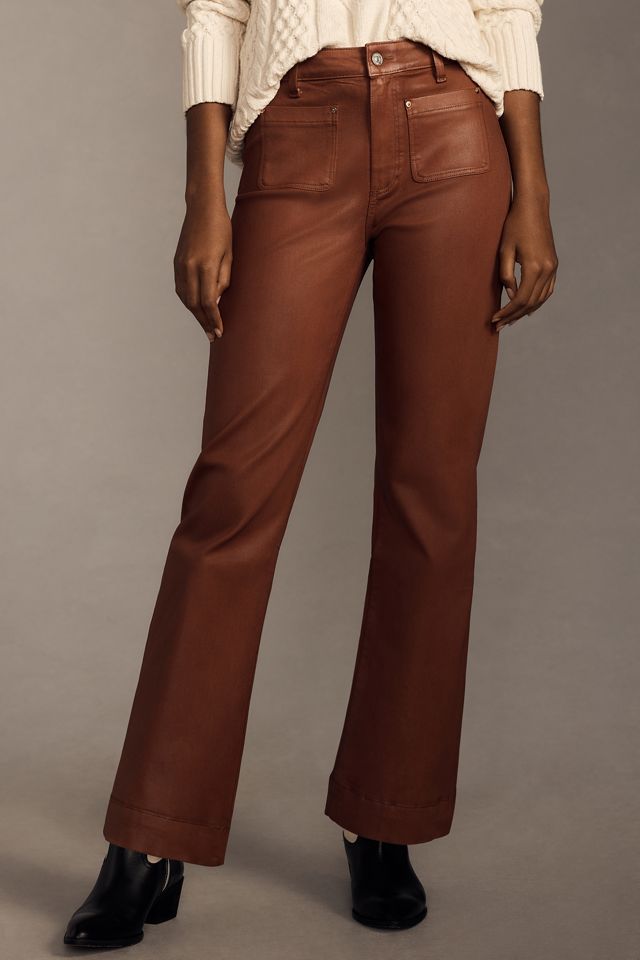 PAIGE Leenah Coated Patch Pocket Ankle Jeans #1
