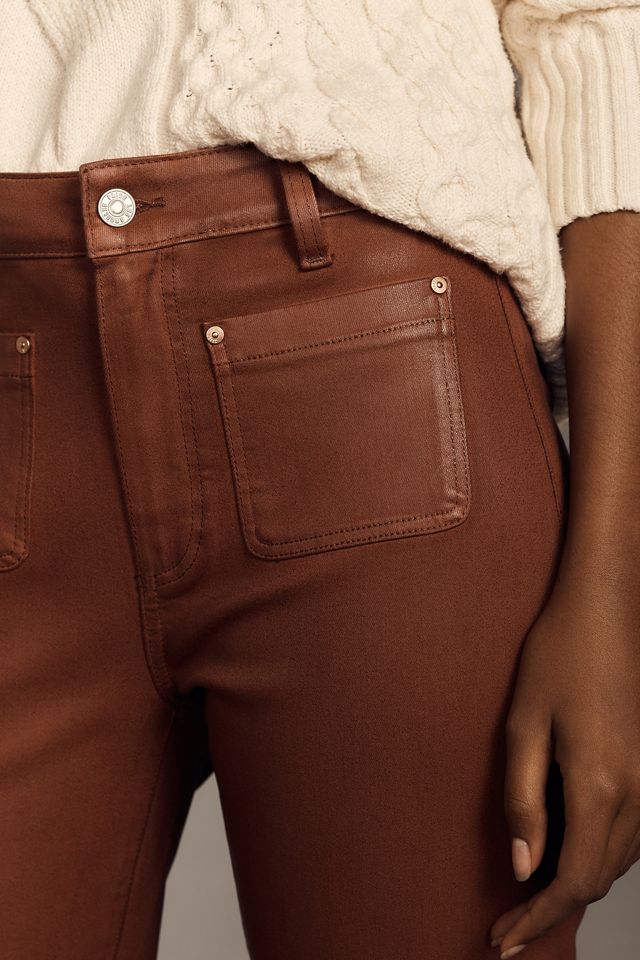 PAIGE Leenah Coated Patch Pocket Ankle Jeans #3