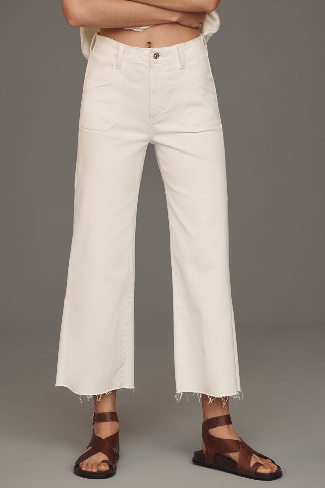 PAIGE Anessa Utility High-Rise Crop Wide-Leg Jeans #1