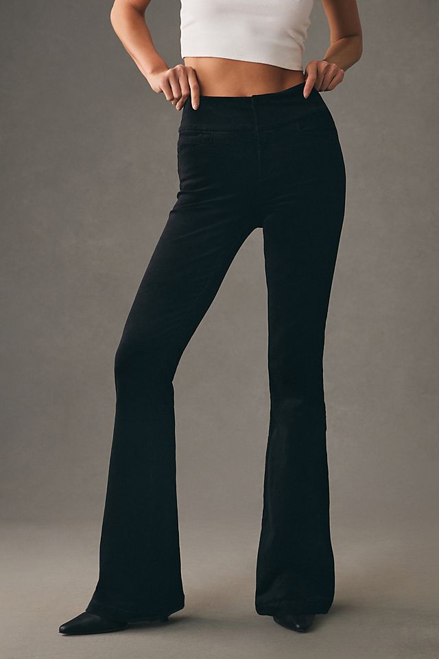 PAIGE Lou Lou Velvet High-Rise Flare Jeans