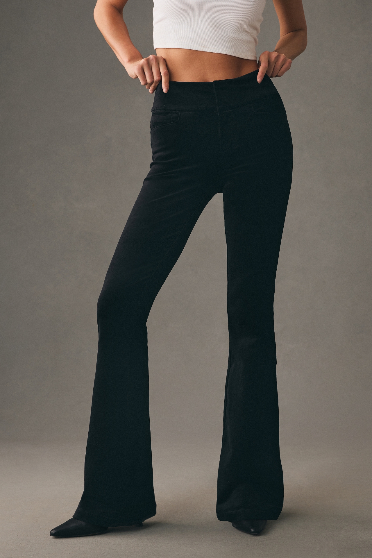 PAIGE Lou Velvet High-Rise Flare Jeans