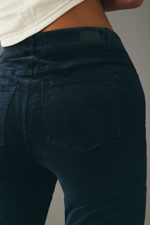 PAIGE Cindy Velvet Twisted Seam High-Rise Straight-Leg Jeans #3