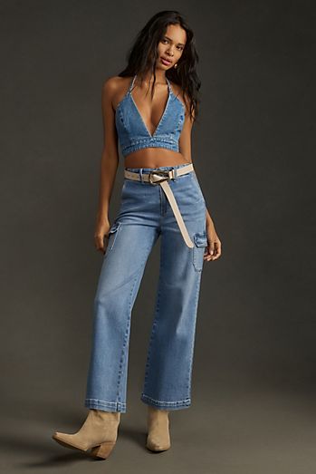 PAIGE Carly High-Rise Crop Wide-Leg Jeans